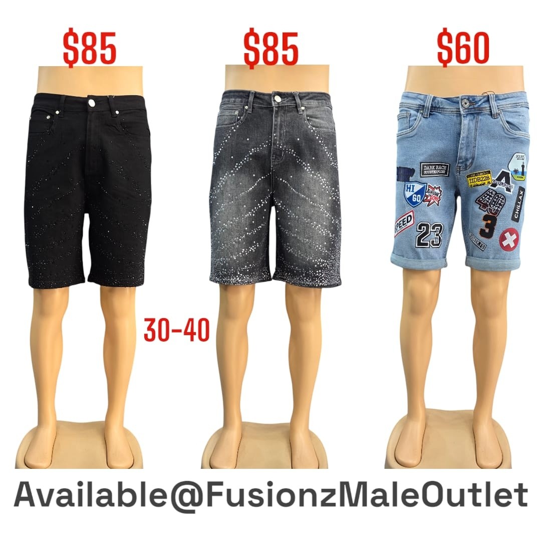 Men's Denim Shorts – New Arrivals from $60 at Fusionz Male Outlet