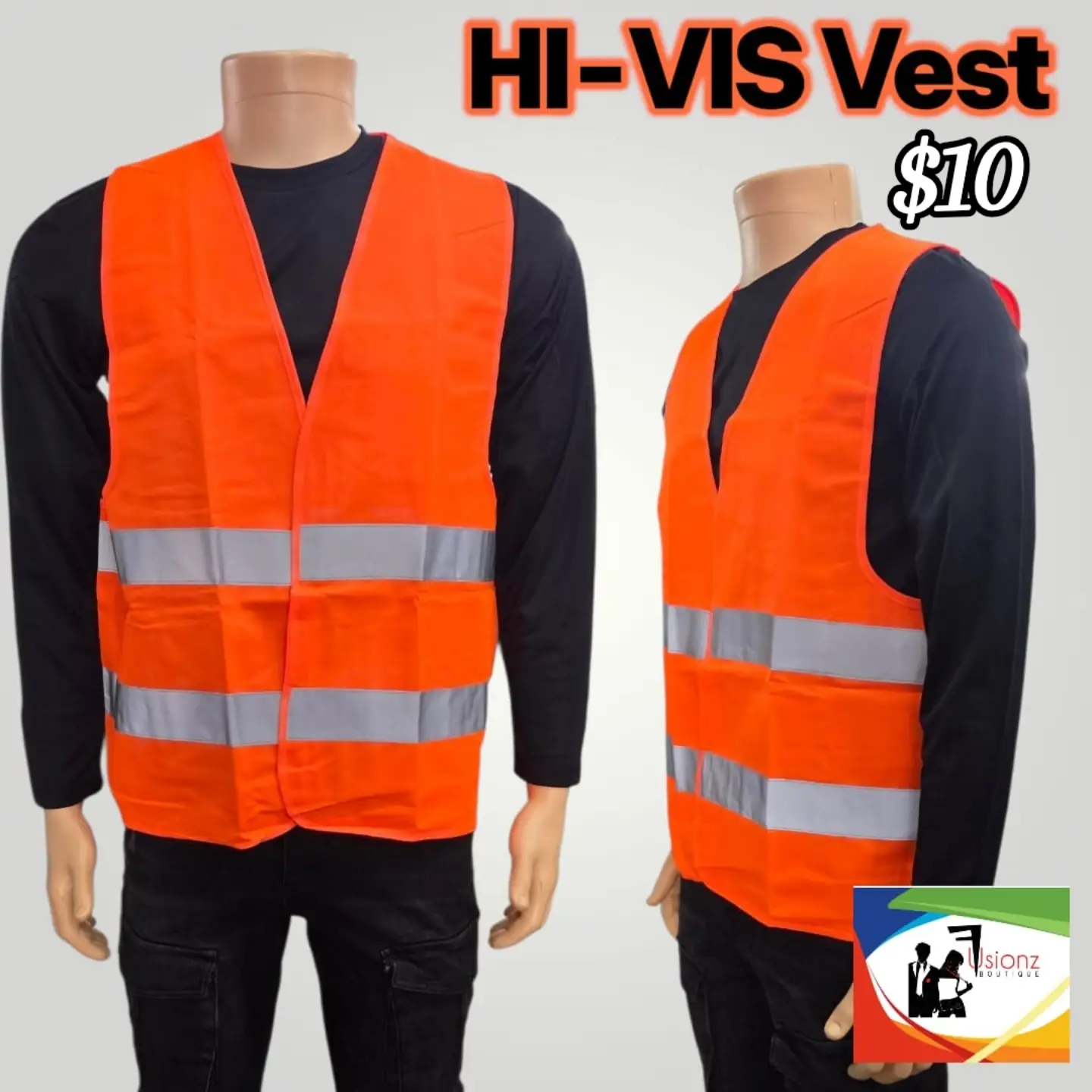 Hi-Vis Safety Vests & Shirts from $20 at Fusionz Boutique