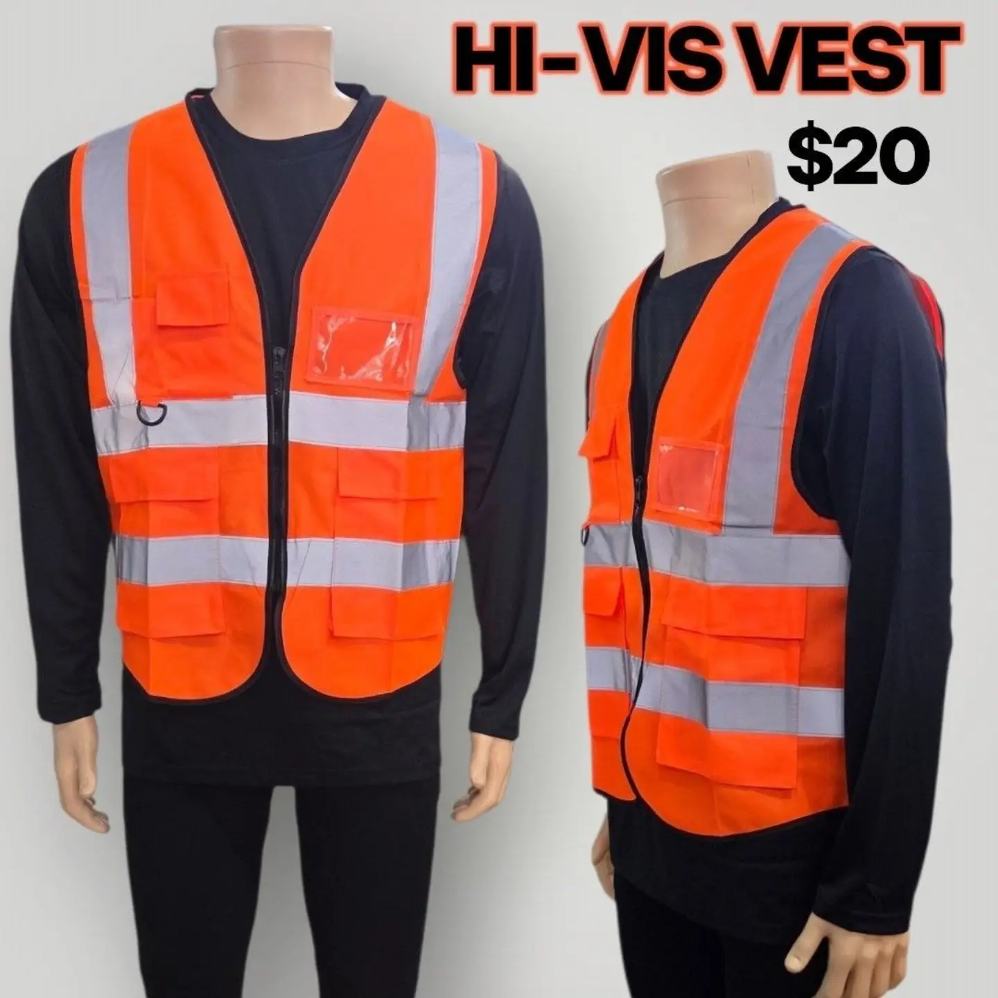 Hi-Vis Safety Vests & Shirts from $20 at Fusionz Boutique