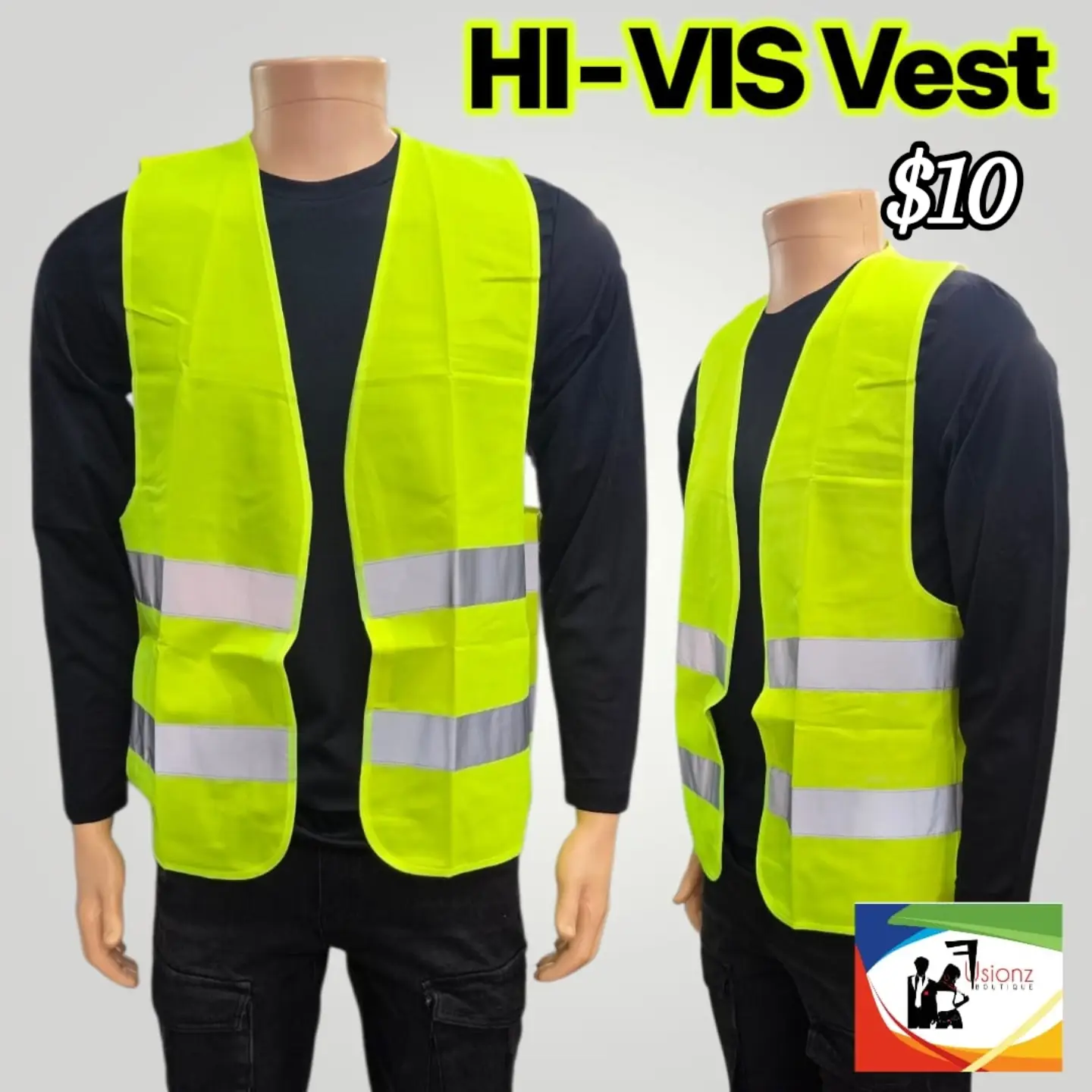 Hi-Vis Safety Vests & Shirts from $20 at Fusionz Boutique