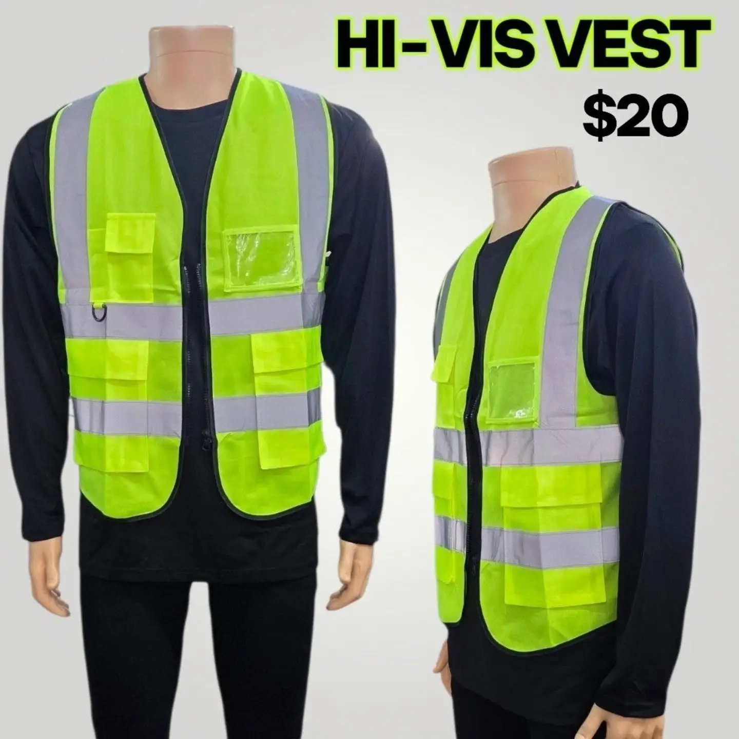 Hi-Vis Safety Vests & Shirts from $20 at Fusionz Boutique