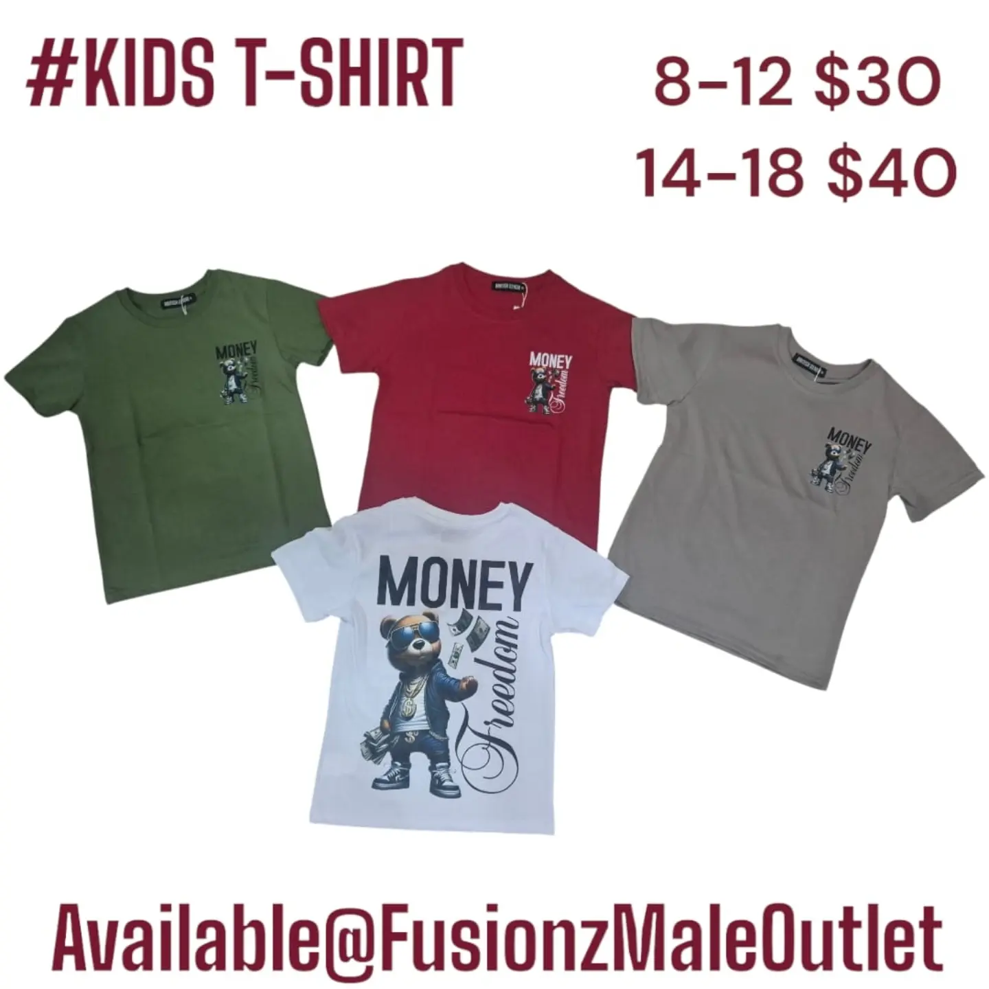 Kids T-Shirts Sale at Fusionz Male Outlet — From $20 (Was $40)