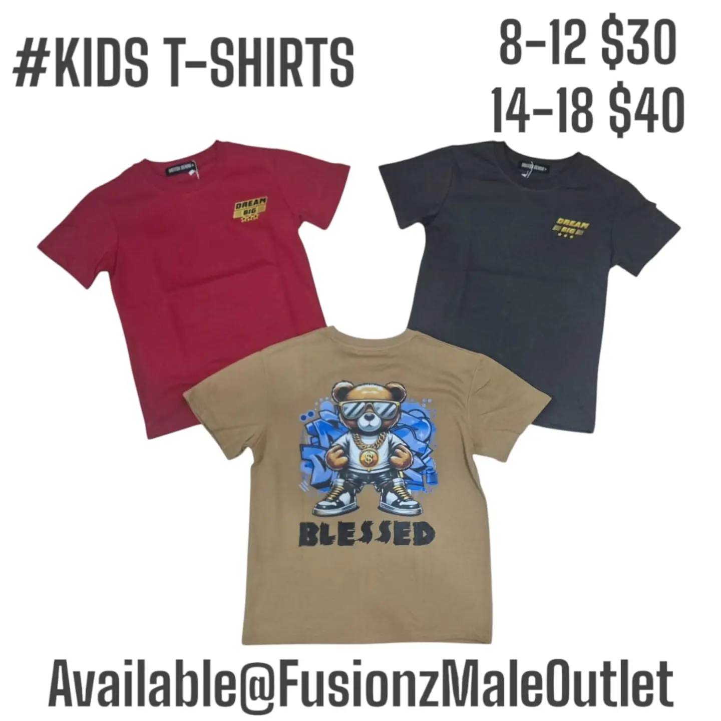 Kids T-Shirts Sale at Fusionz Male Outlet — From $20 (Was $40)