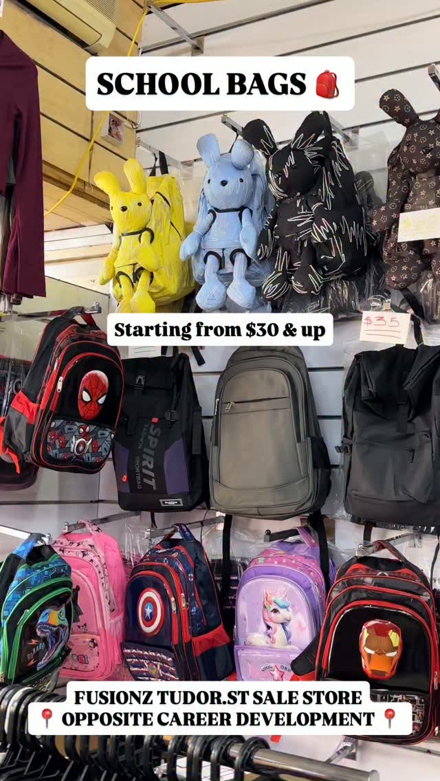 School Bags Starting from $30 & Up – Fusionz Tudor St Sale Store