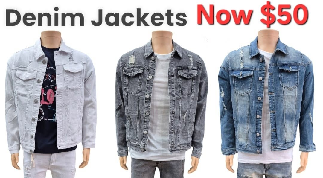 Denim Jackets Now $50 at Fusionz Male Outlet