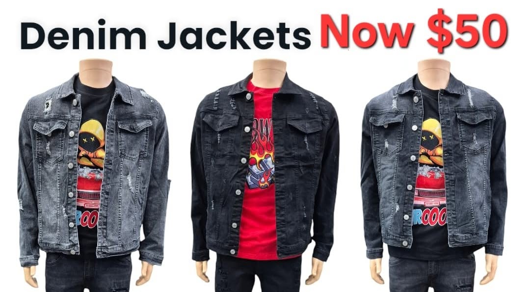 Denim Jackets Now $50 at Fusionz Male Outlet