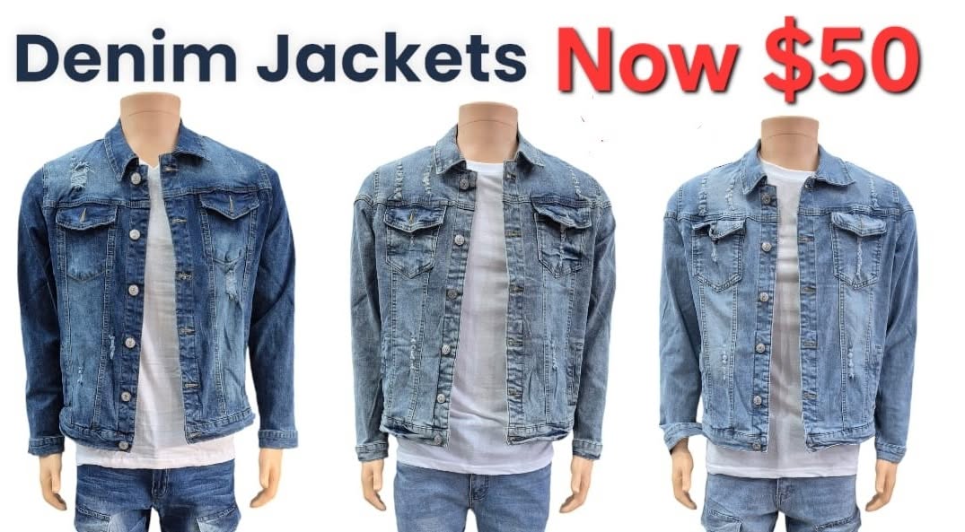 Denim Jackets Now $50 at Fusionz Male Outlet