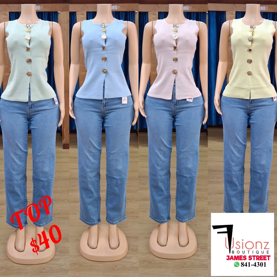 Fusionz Boutique – Tops $40 & Printed Jumpsuits $50