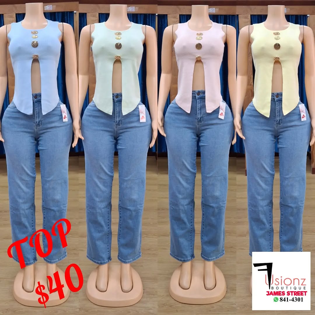 Fusionz Boutique – Tops $40 & Printed Jumpsuits $50
