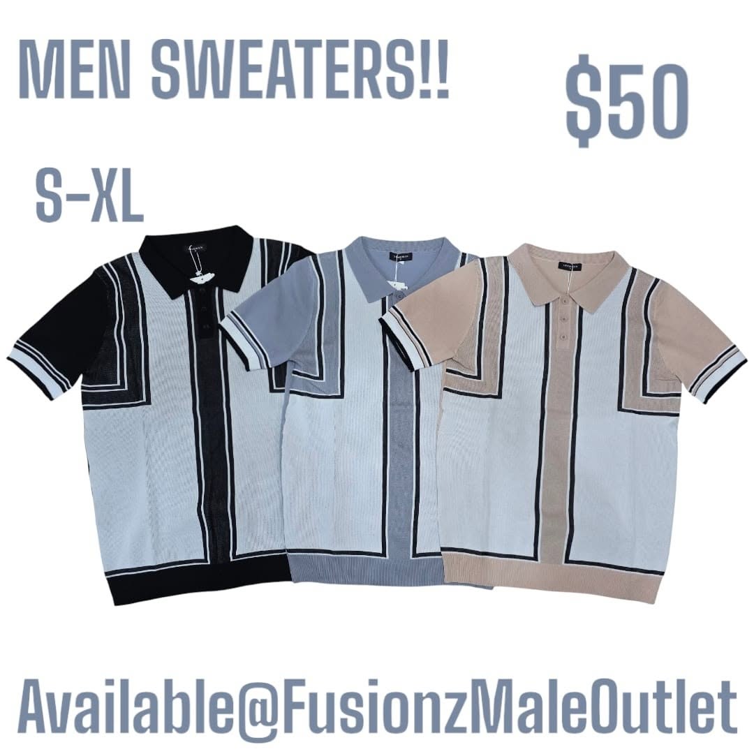 Men's Sweaters – $50 (Sizes S–XL) at Fusionz Male Outlet