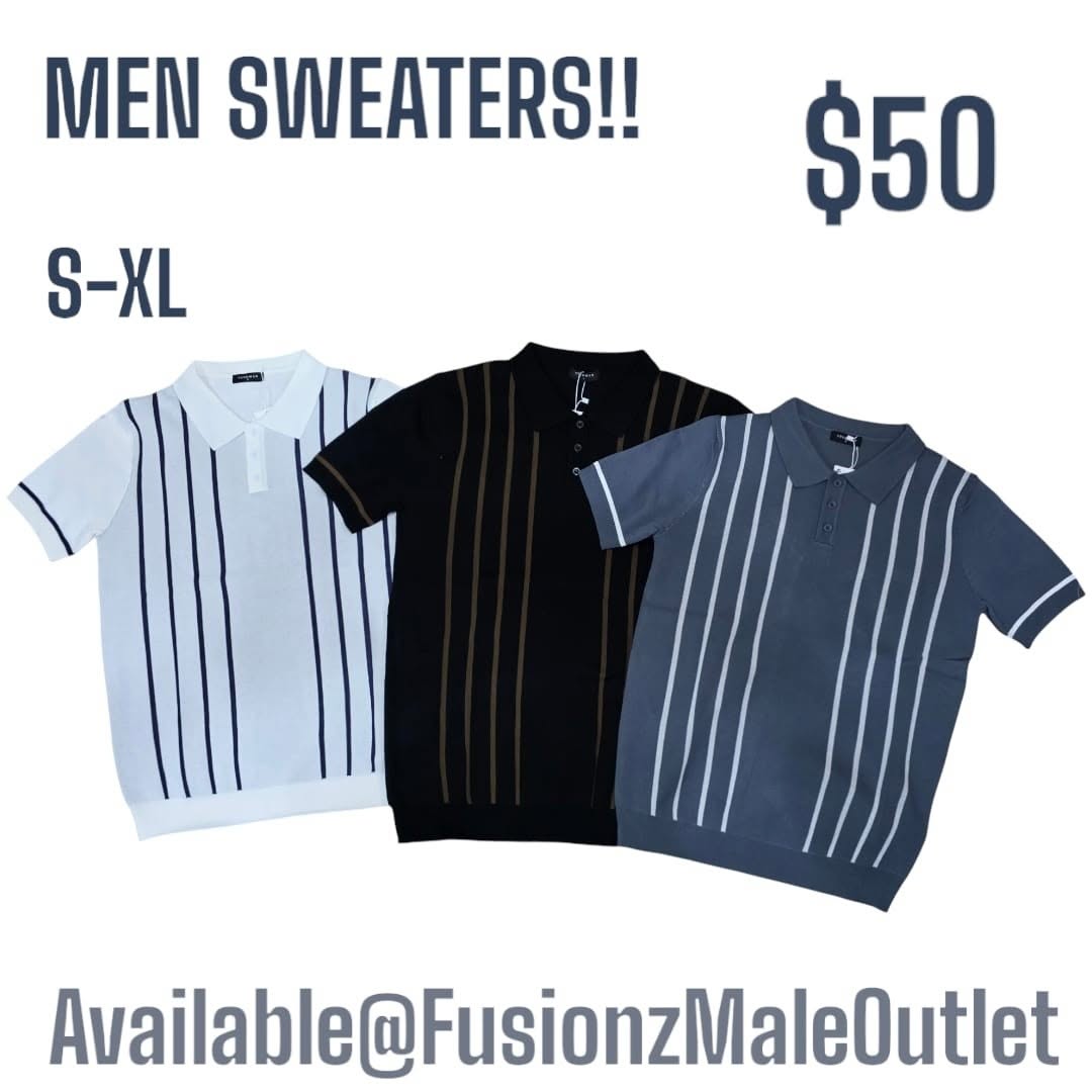 Men's Sweaters – $50 (Sizes S–XL) at Fusionz Male Outlet