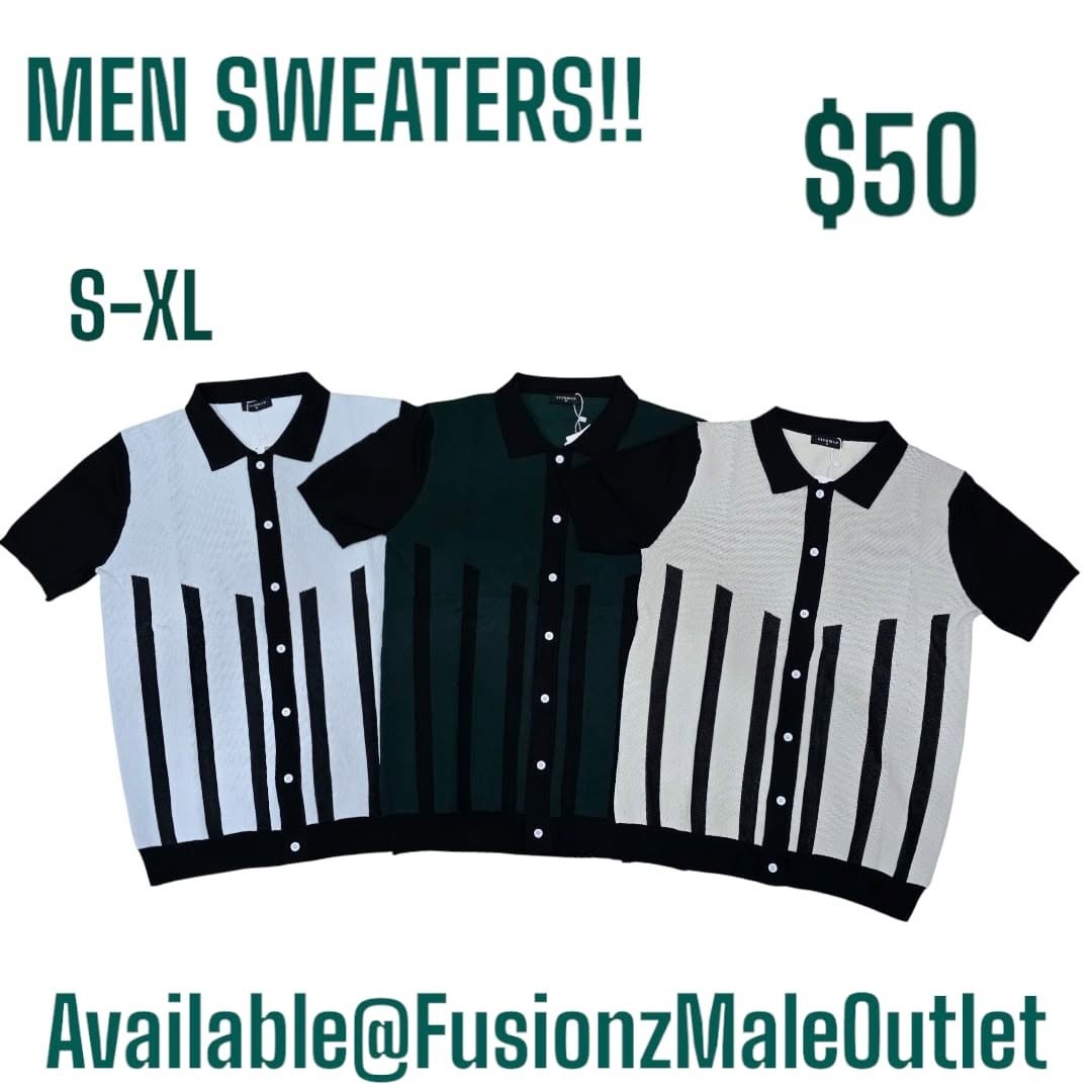 Men's Sweaters – $50 (Sizes S–XL) at Fusionz Male Outlet
