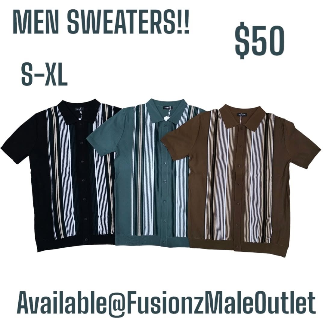 Men's Sweaters – $50 (Sizes S–XL) at Fusionz Male Outlet