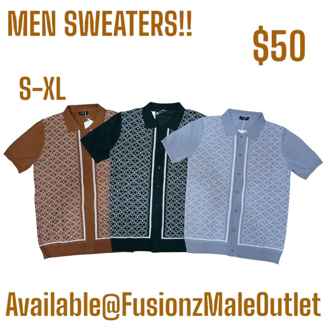 Men's Sweaters – $50 (Sizes S–XL) at Fusionz Male Outlet
