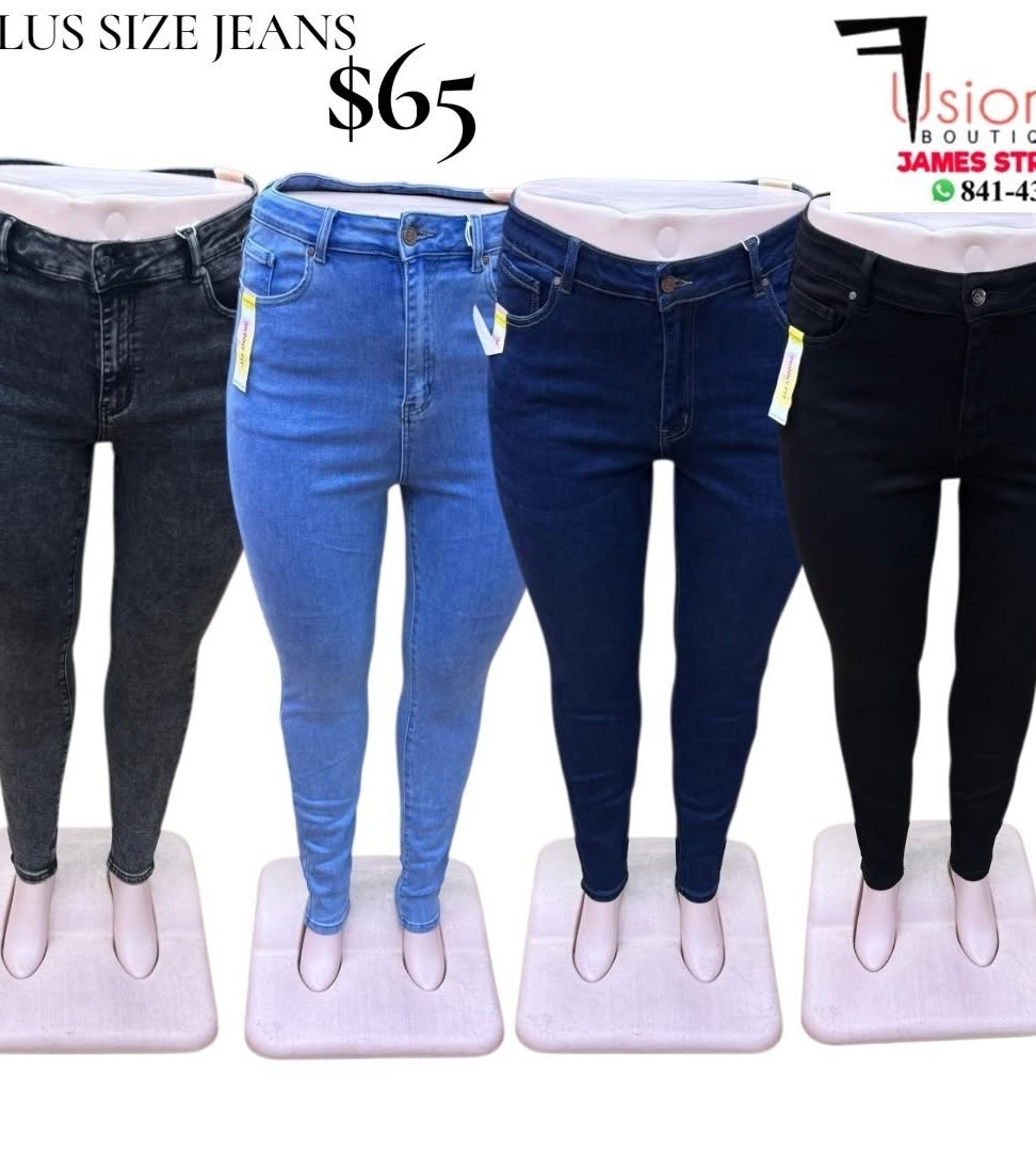 Plus Size Jeans – $65 at Fusionz Boutique
