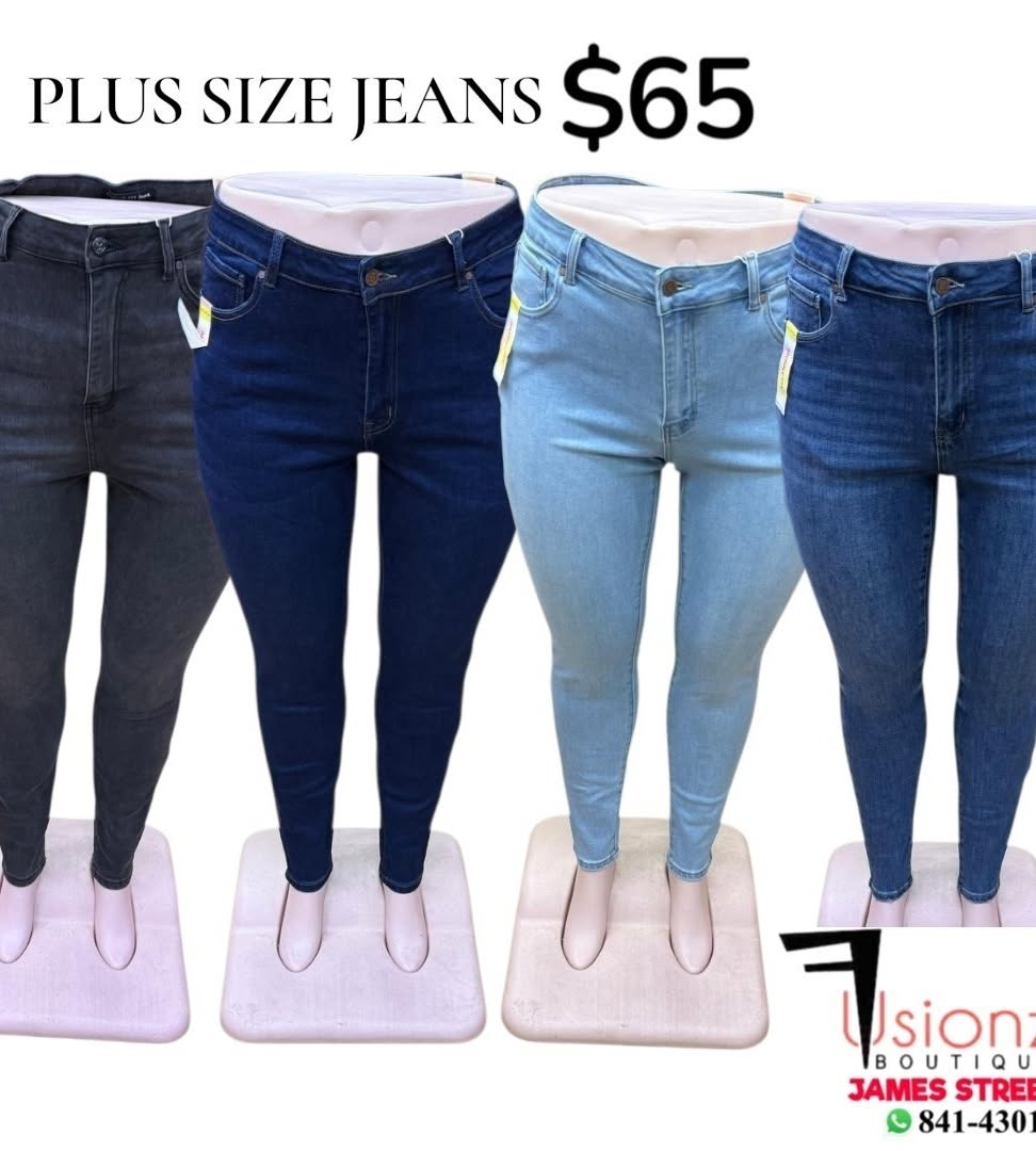 Plus Size Jeans – $65 at Fusionz Boutique