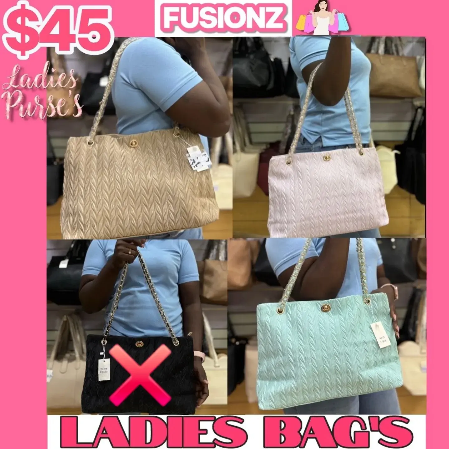Fusionz Ladies Bags & Purses Sale – From $60 to $75