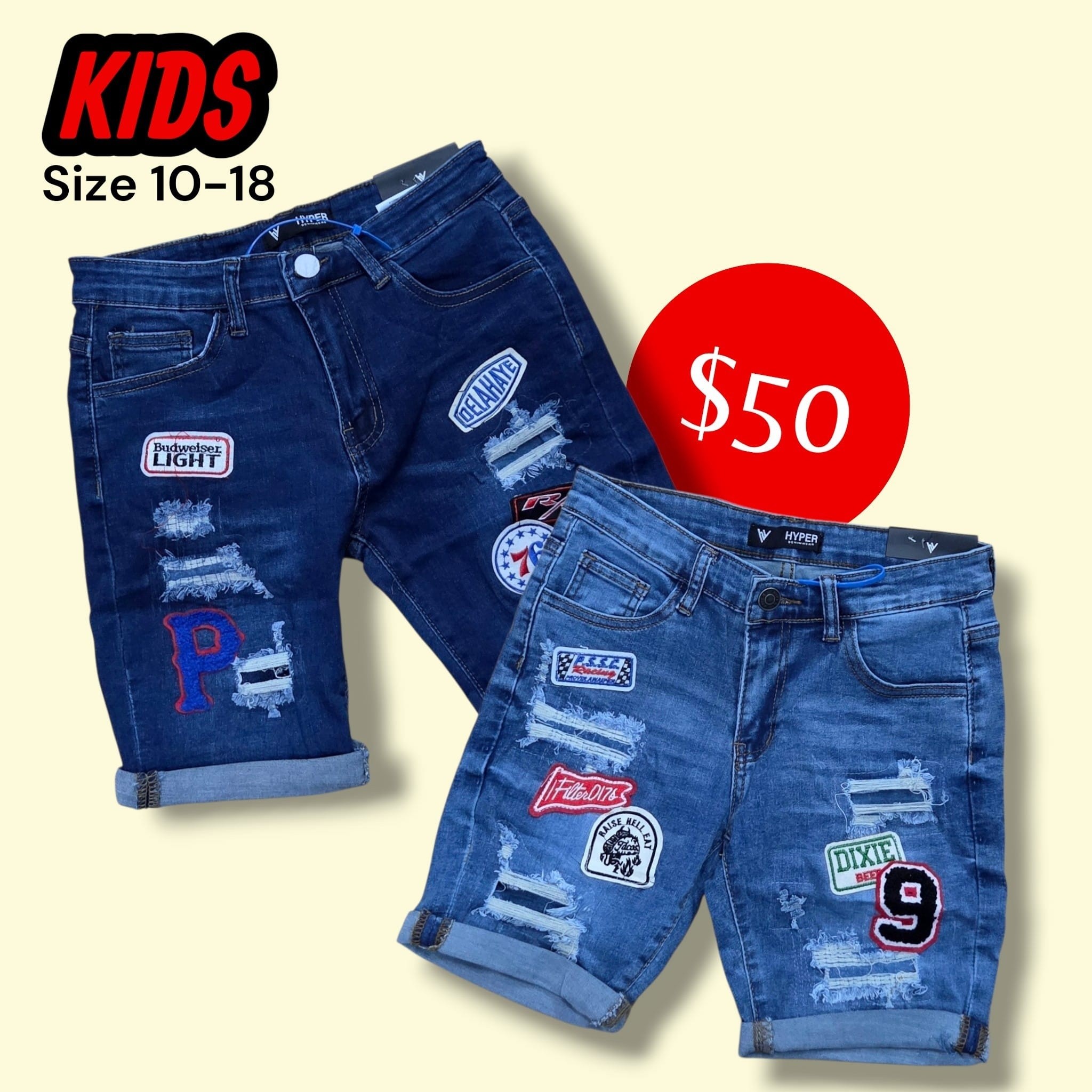 Kids Denim Shorts & Outfits – Priced from $40 at Fusionz Male Outlet