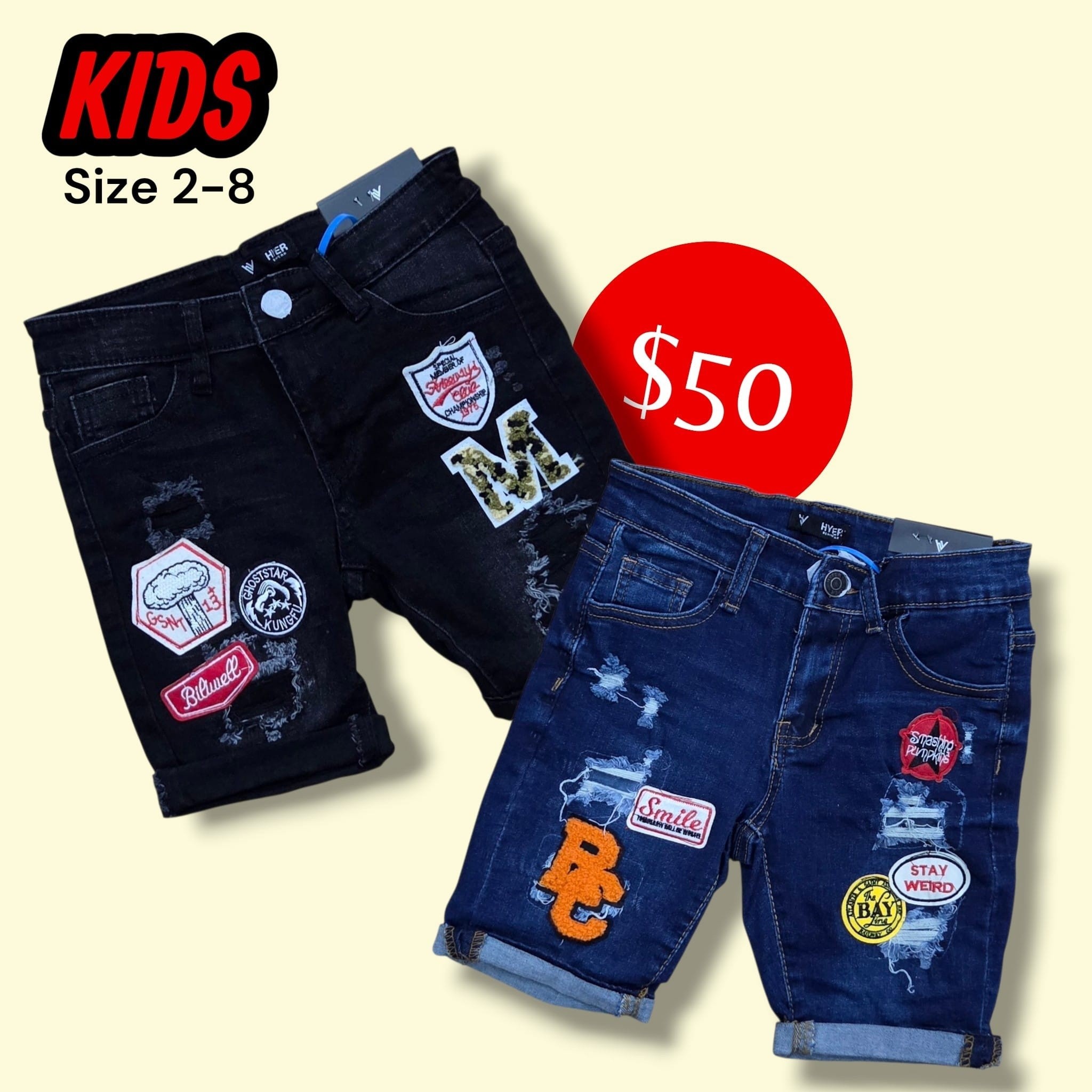 Kids Denim Shorts & Outfits – Priced from $40 at Fusionz Male Outlet