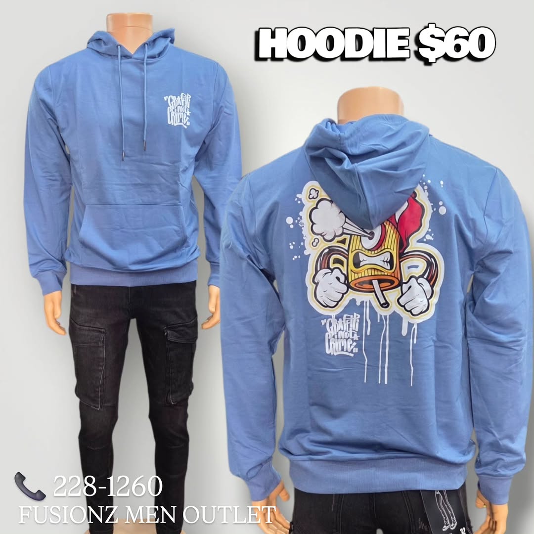 Hoodies Now In Store – $60 Each at Fusionz Men Outlet
