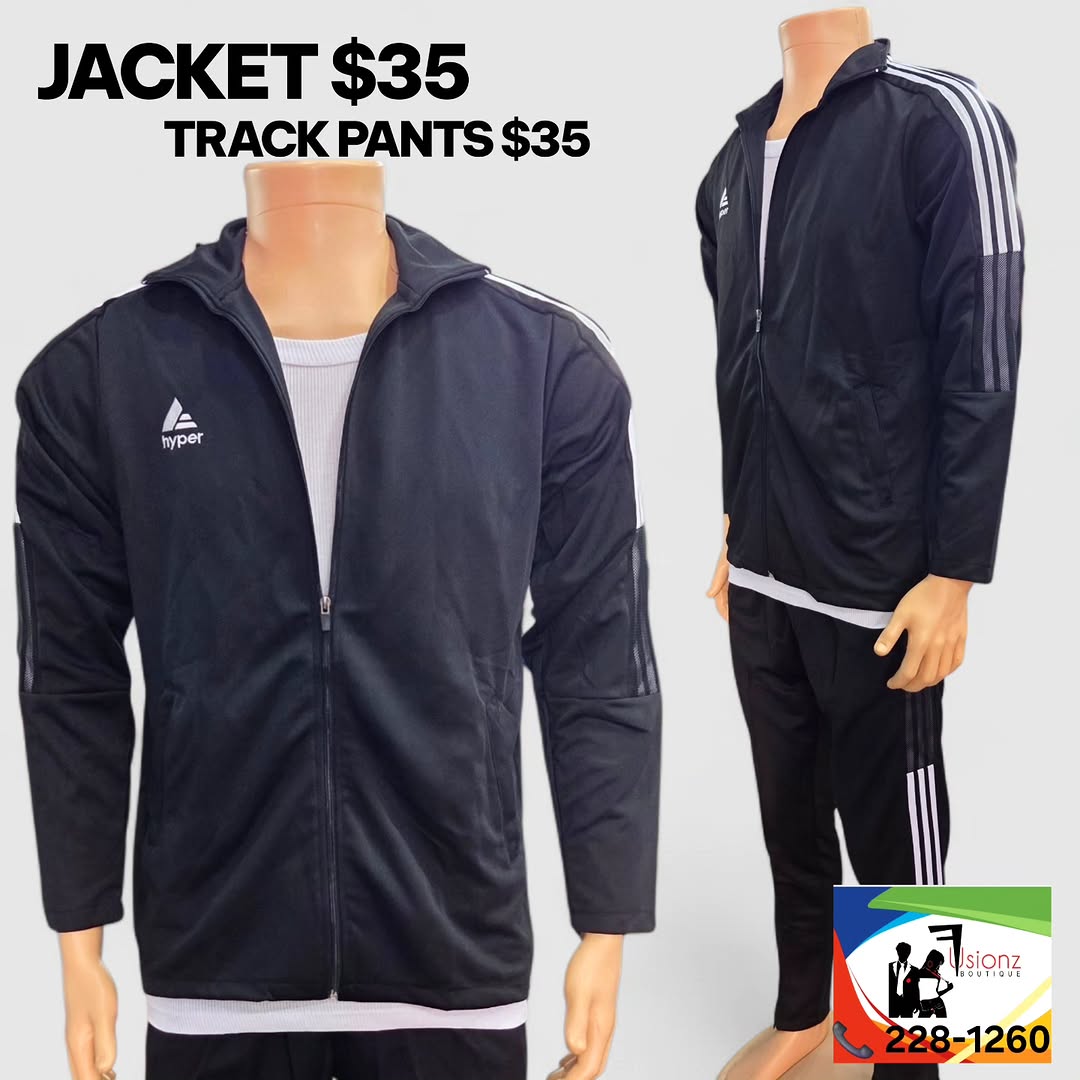 Jackets & Track Pants Sale at Fusionz Men Store – $35 Each