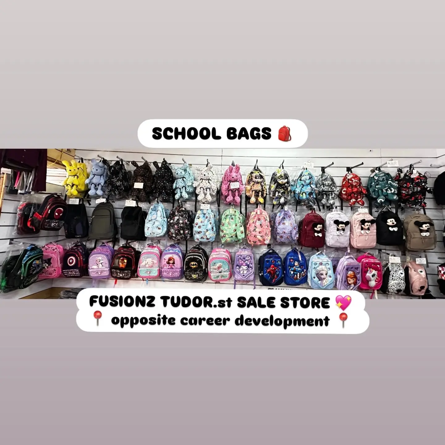Fusionz Tudor St Sale Store – School Bags & 3-Piece Trolley Bags from $60