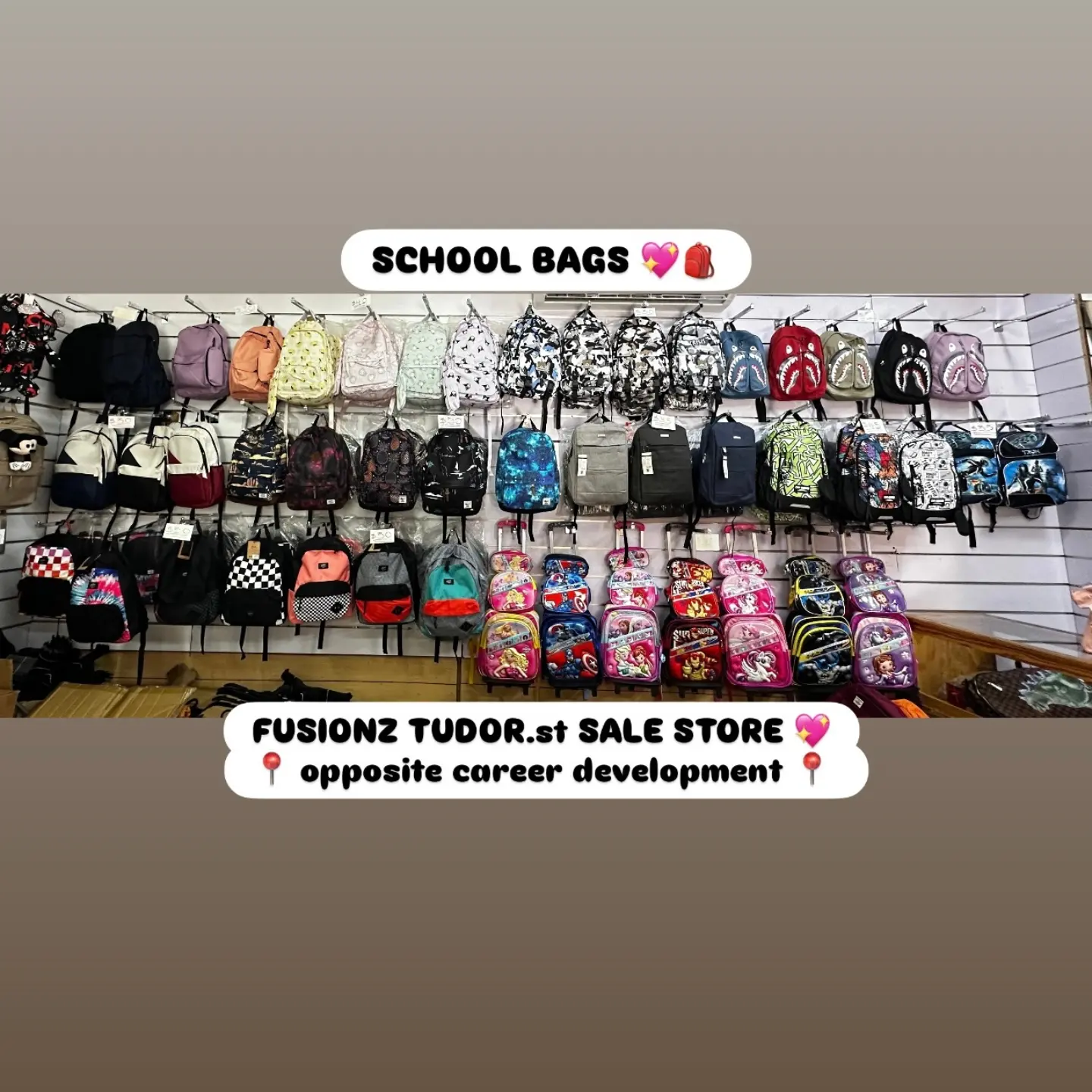 Fusionz Tudor St Sale Store – School Bags & 3-Piece Trolley Bags from $60