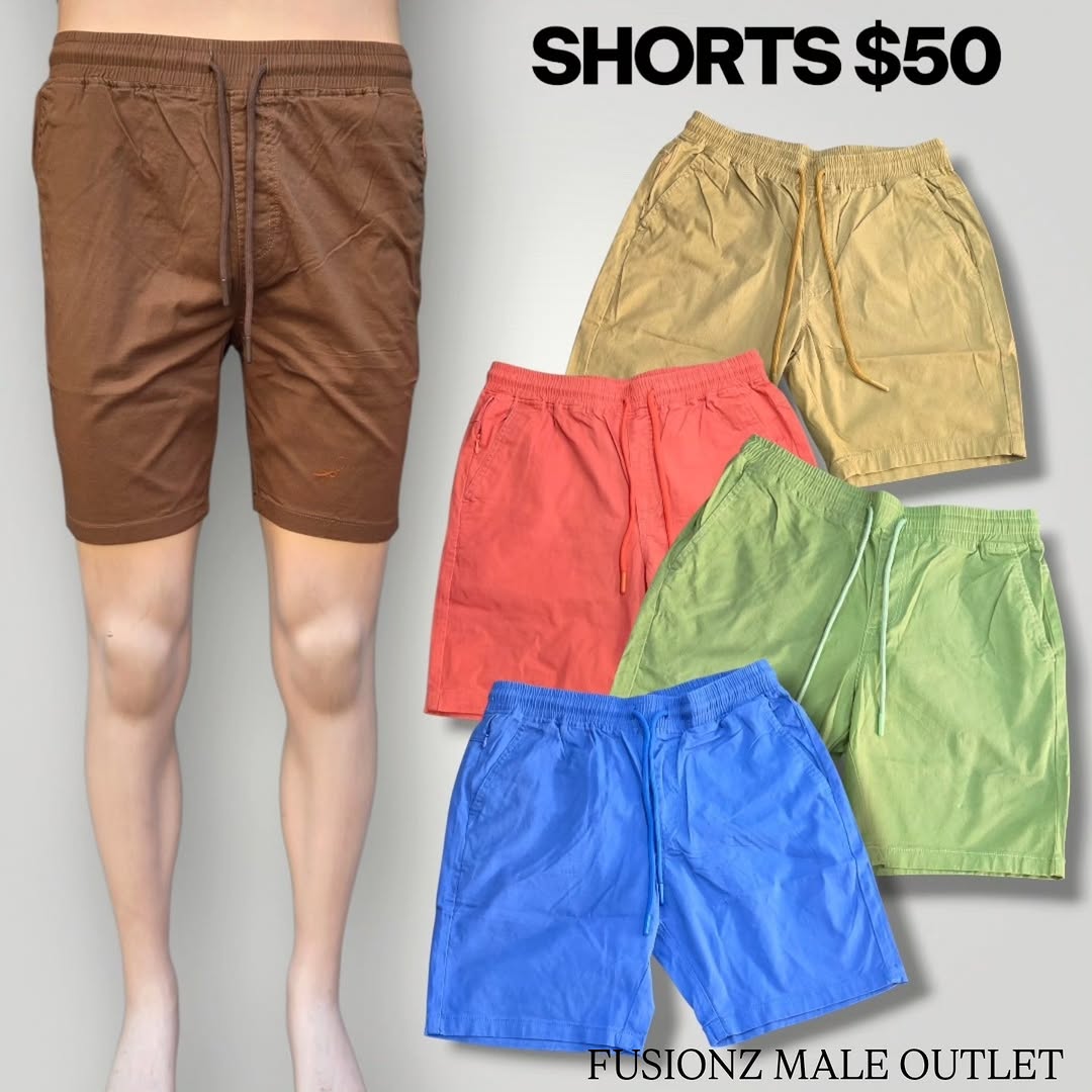 Coloured Shorts for Men – $50 at Fusionz Male Outlet