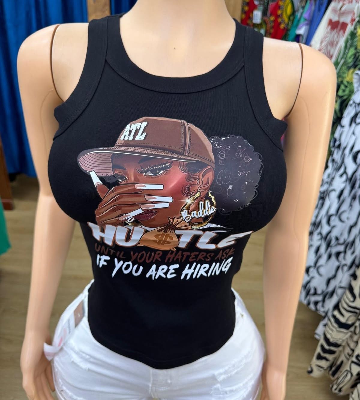 Hustle Graphic Tank Tops – $25 Each (Sizes S–XL)