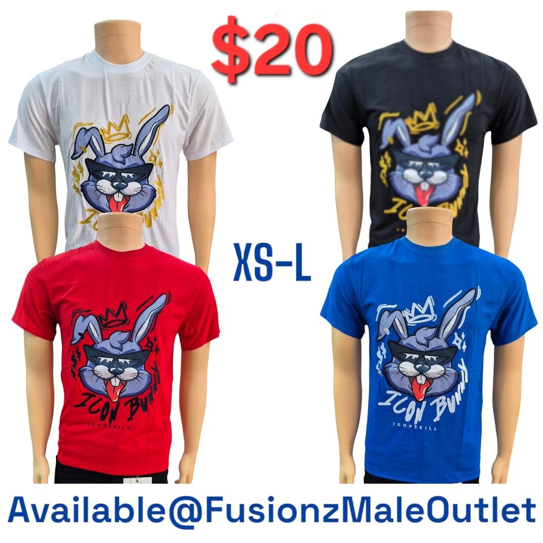 Men's Graphic Tees – $20 Each at Fusionz Male Outlet