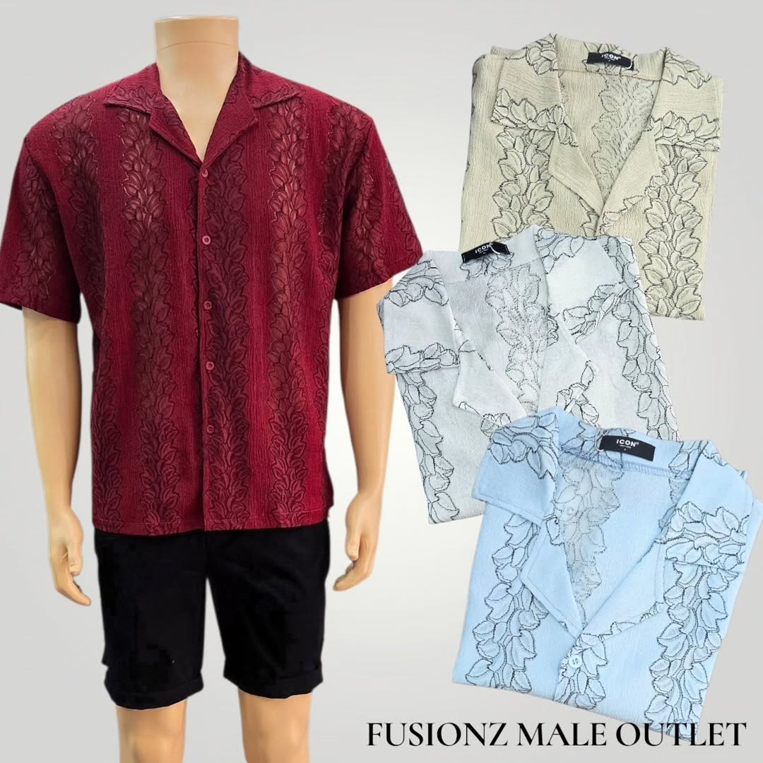 Men's Floral Shirts at $45 – Sizes Small to XL