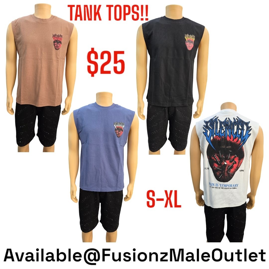 Tank Tops $25 & Bad Habits Tees $40 – New Arrivals at Fusionz Male Outlet