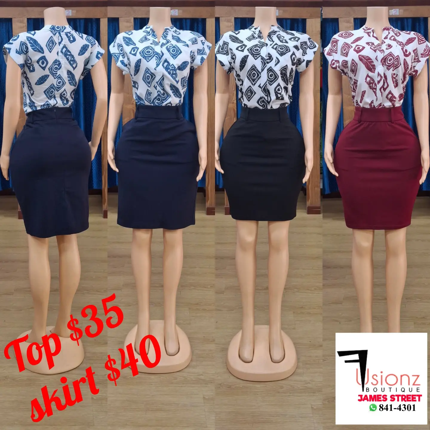 Fusionz Boutique – Tops $35 & Skirts from $35