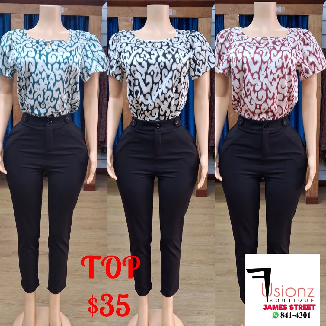 Patterned Tops – $35 at Fusionz Boutique
