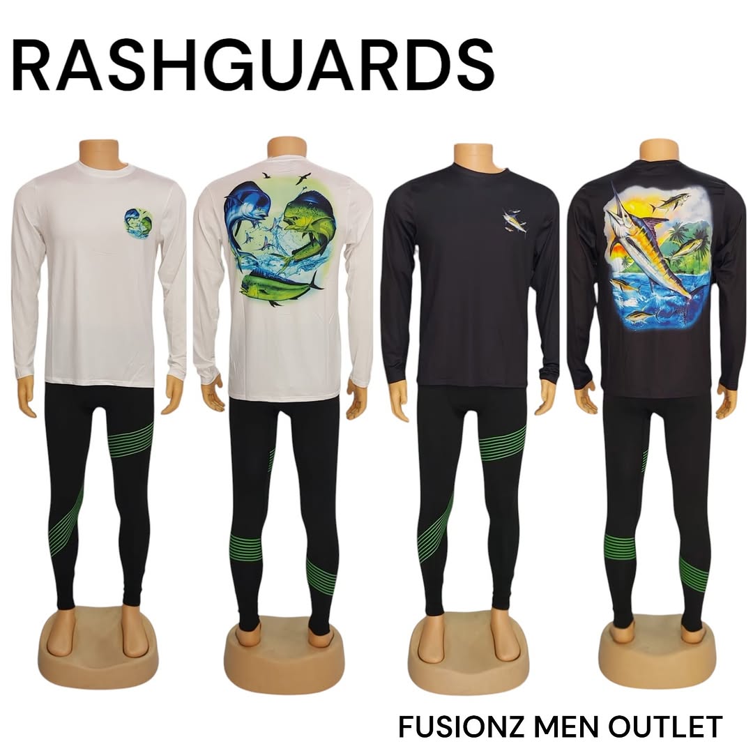 Fusionz Male Outlet: Rashguards $35 & Drifit T-Shirts $20