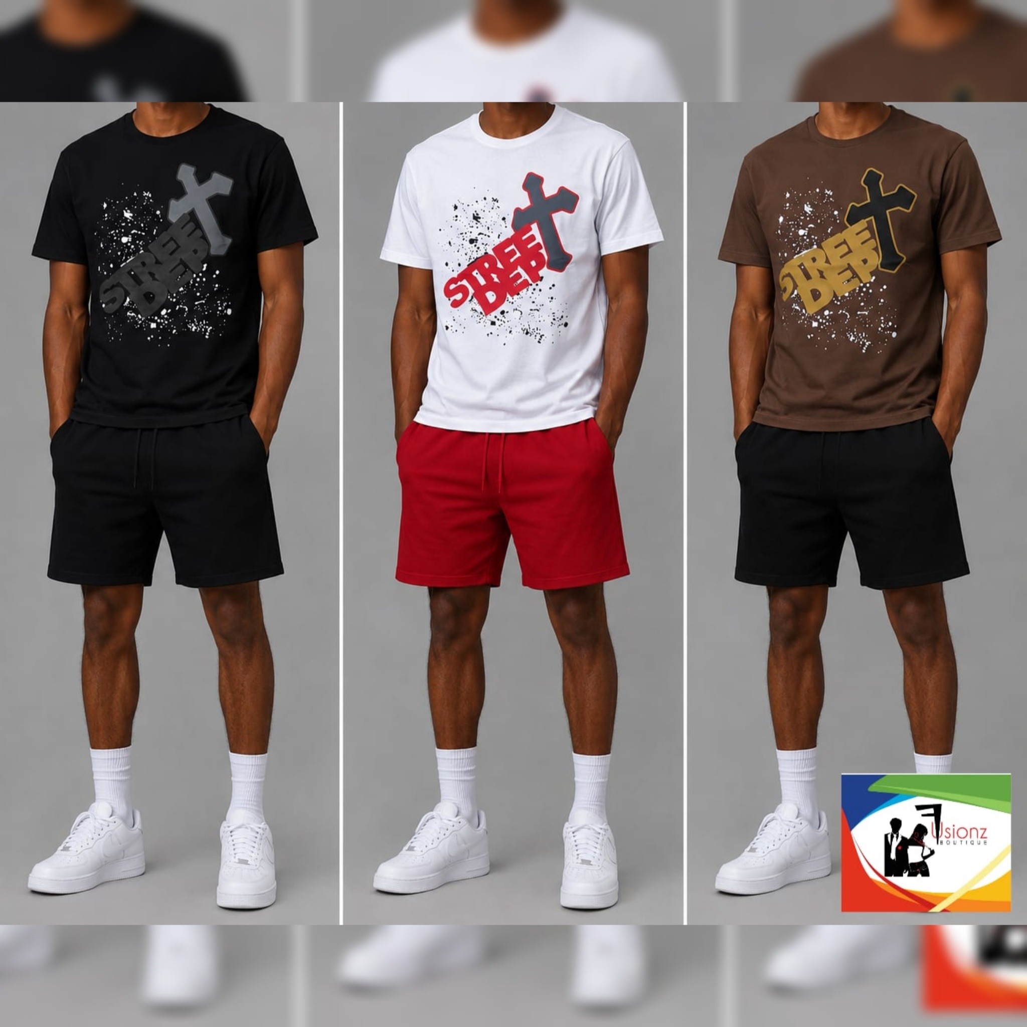 New Arrivals – Men's Graphic Tee & Shorts Sets at $50 | Fusionz Male Outlet