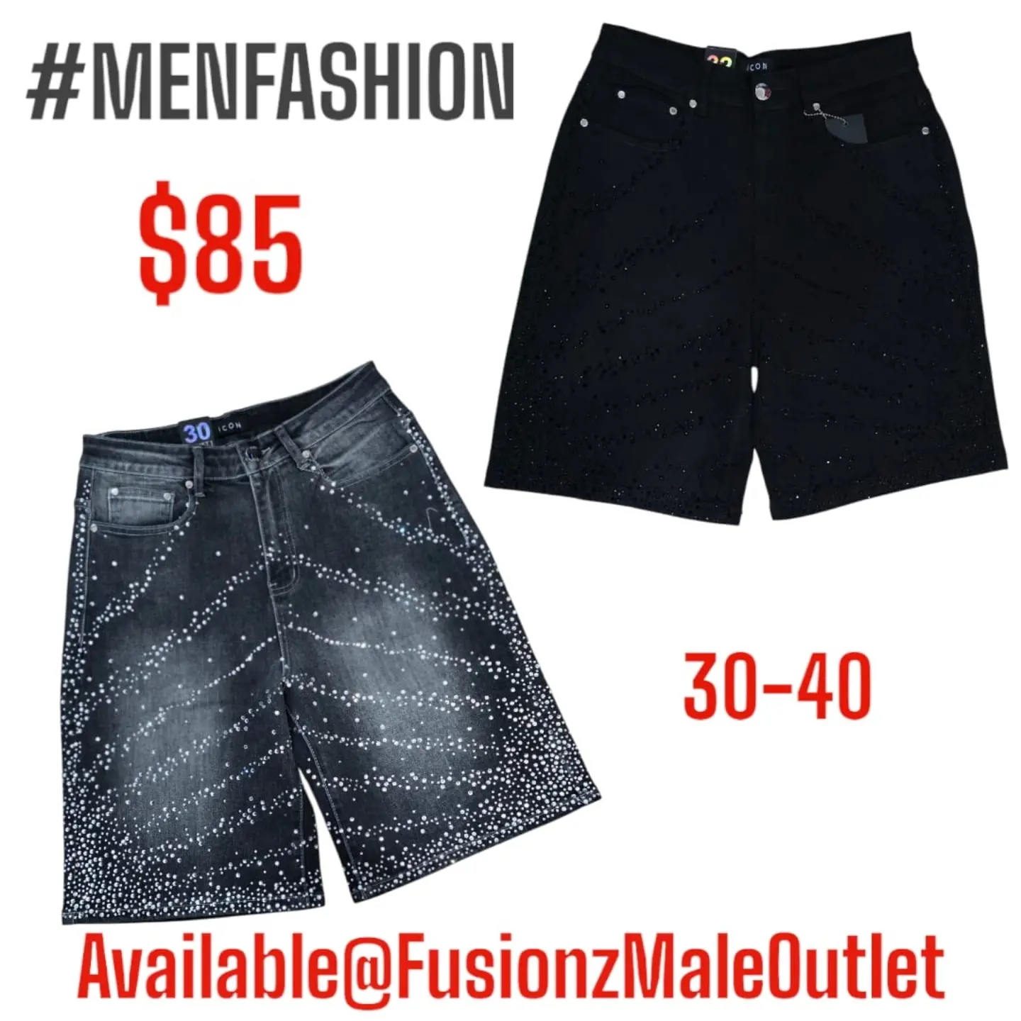 Men's Denim Shorts – $60 at Fusionz Male Outlet