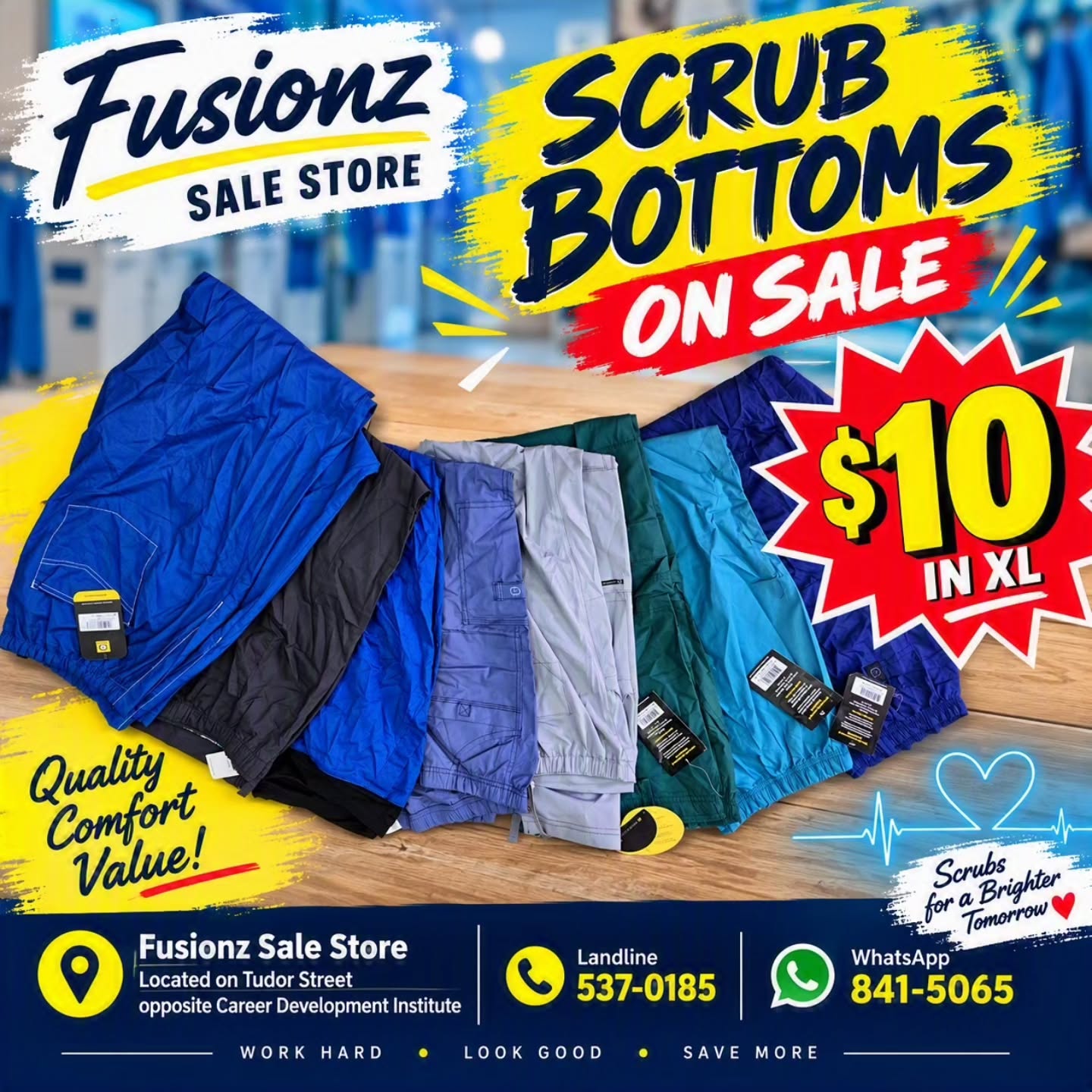 Big Scrub Sale – Tops & Bottoms from $10 at Fusionz Sale Store