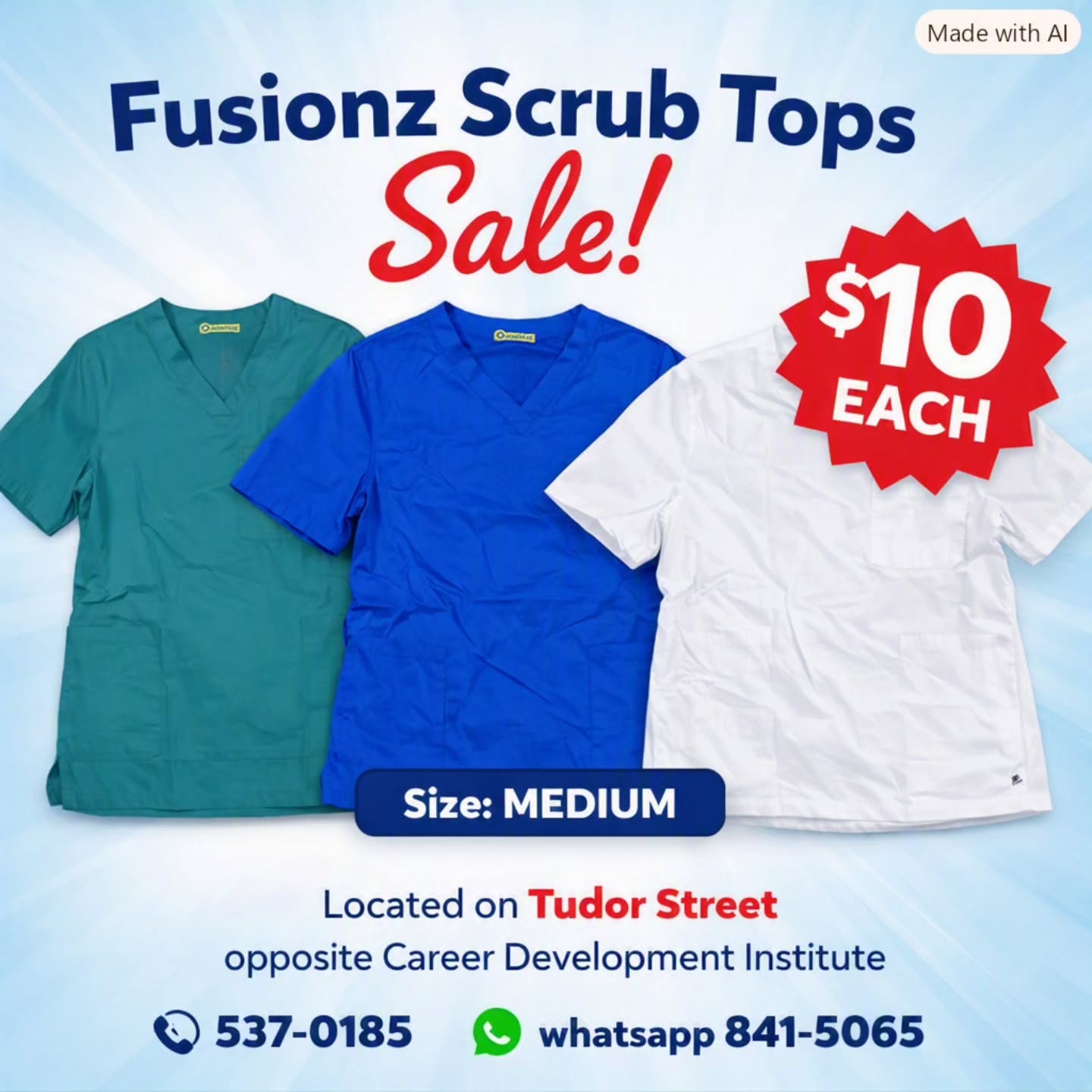 Big Scrub Sale – Tops & Bottoms from $10 at Fusionz Sale Store