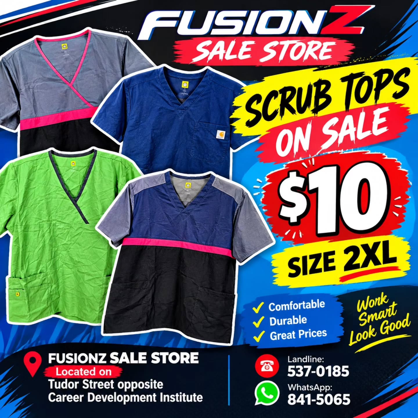 Big Scrub Sale – Tops & Bottoms from $10 at Fusionz Sale Store