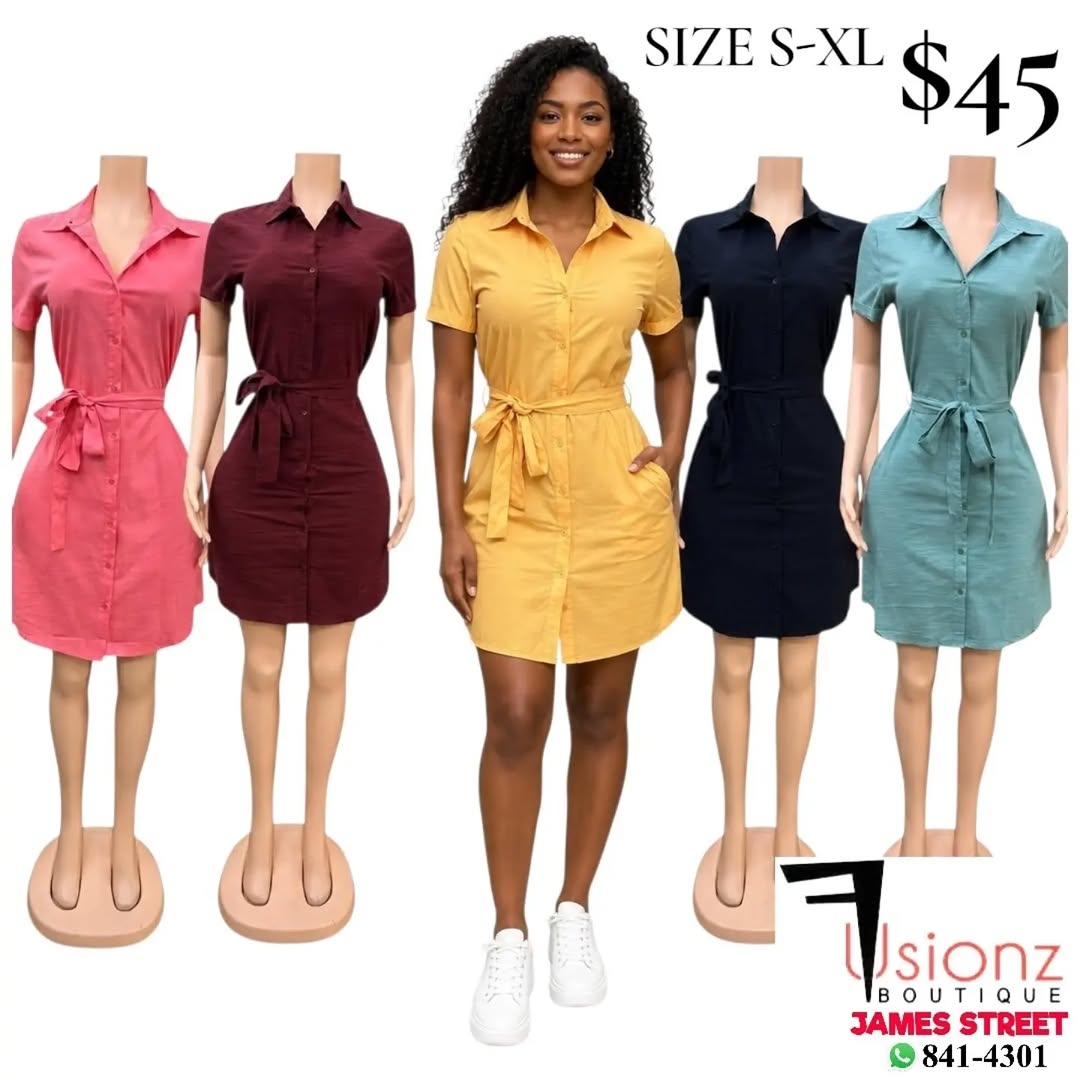 New Arrivals: Shirt Dresses $45 at Fusionz Boutique