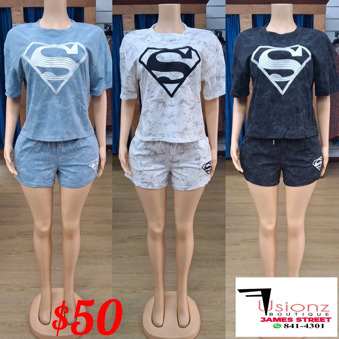 Superman Co-ord Sets – $50 at Fusionz Boutique