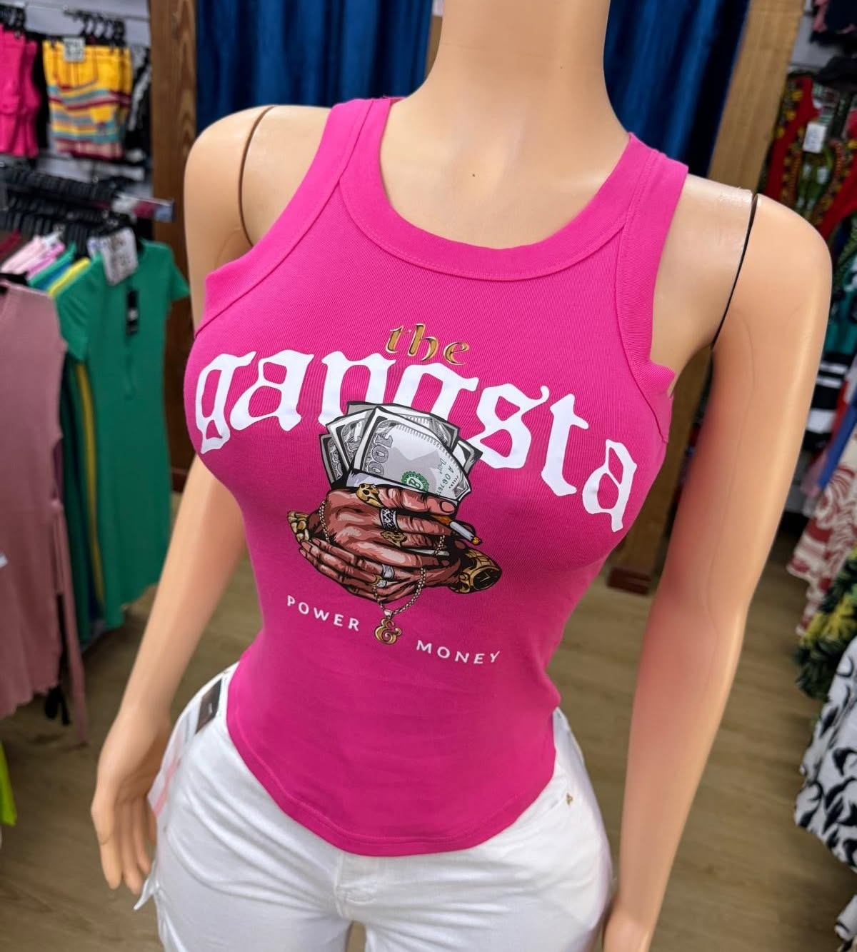 New Arrivals: "The Gangsta" Tank Tops – $25 at Fusionz Boutique