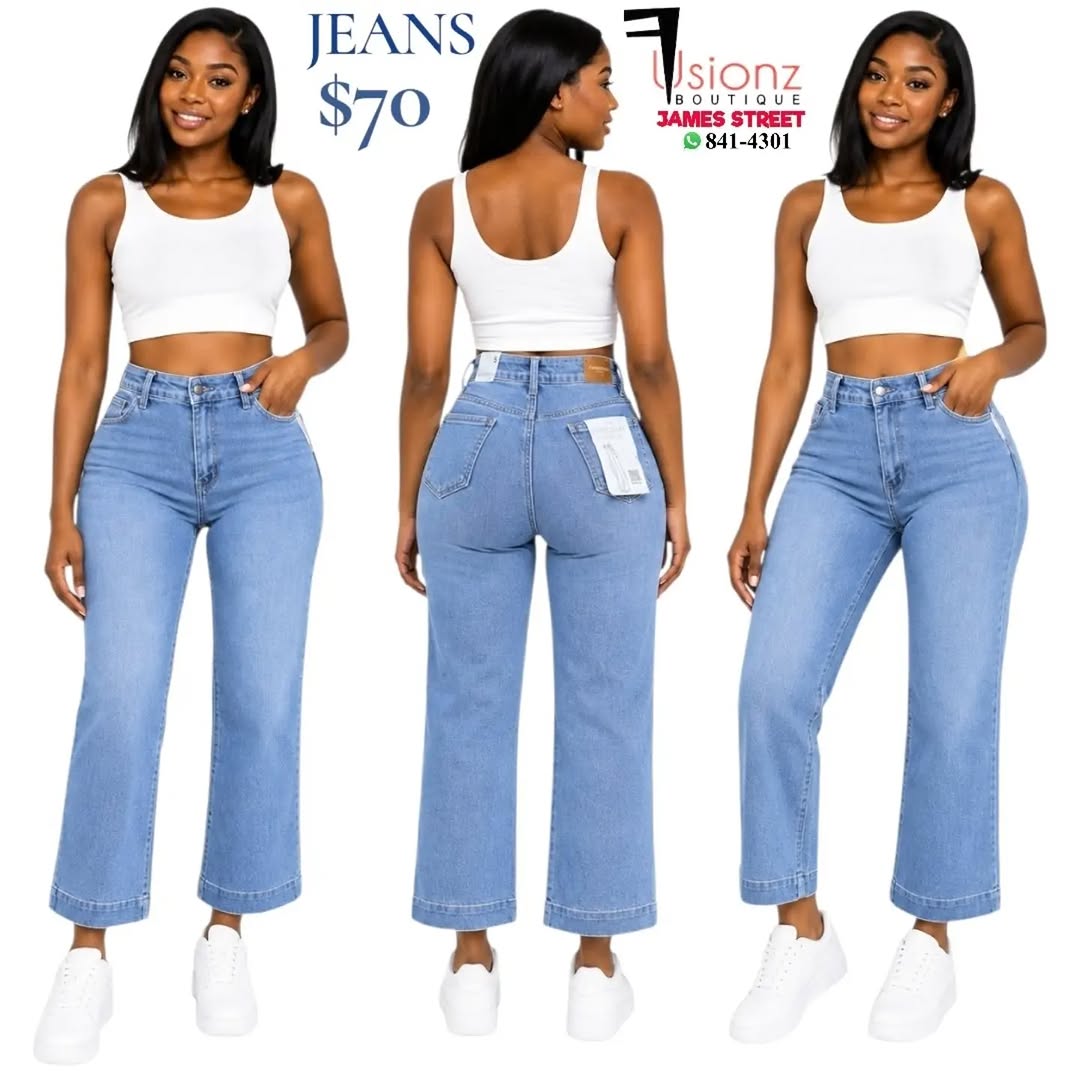 Ladies Wide Leg Jeans – $70 at Fusionz Boutique