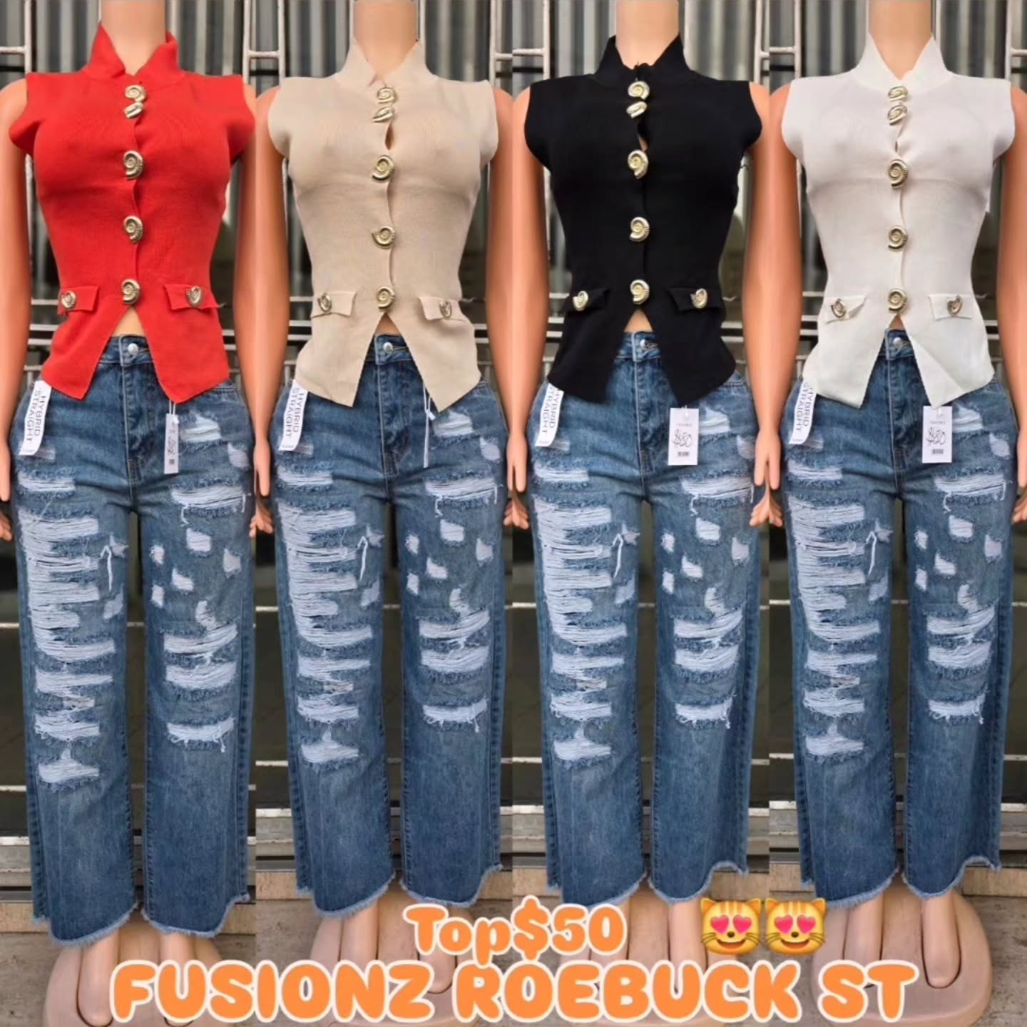 New Arrivals at Fusionz Roebuck St – Sets from $70, Tops from $50