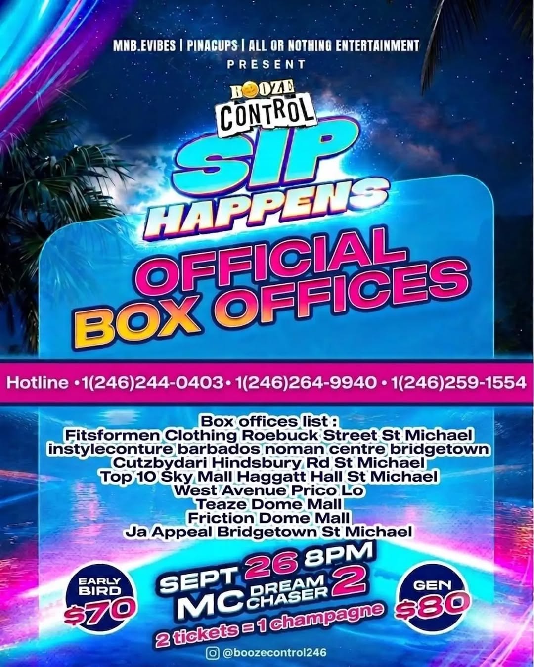 Sip Happens – Booze Control Event | Early Bird $70 | General $80
