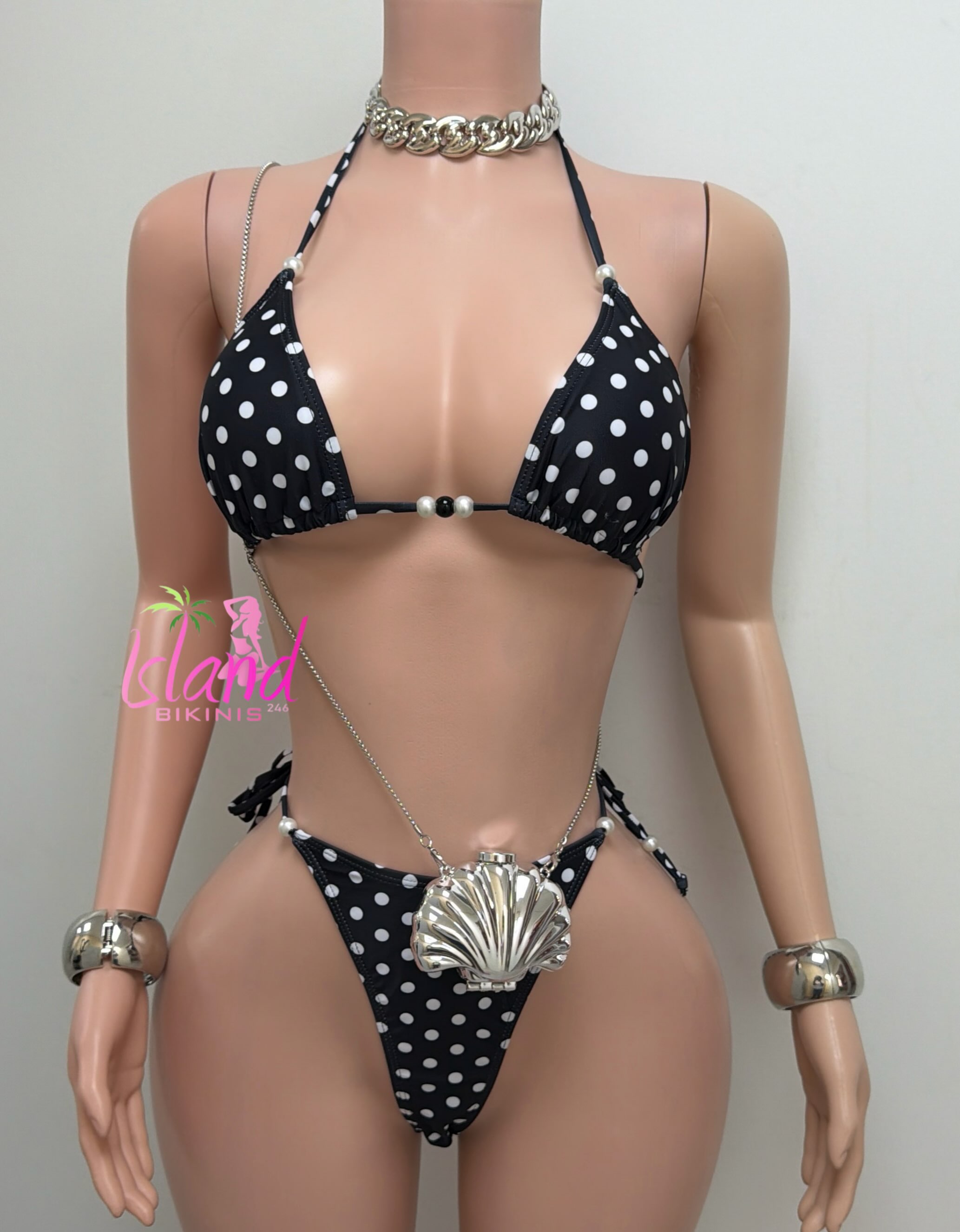 Polka Dot Bikini Set – $90 BDS (Small & Medium)