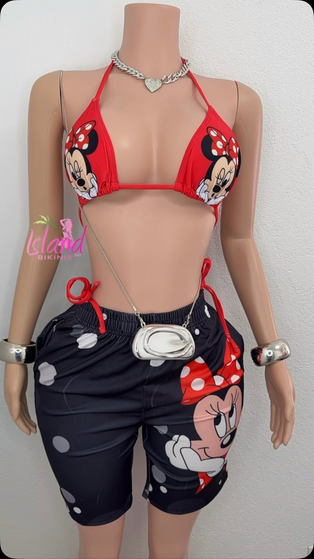 Minnie Mouse Swimsuit & Shorts Set – $140 BDS
