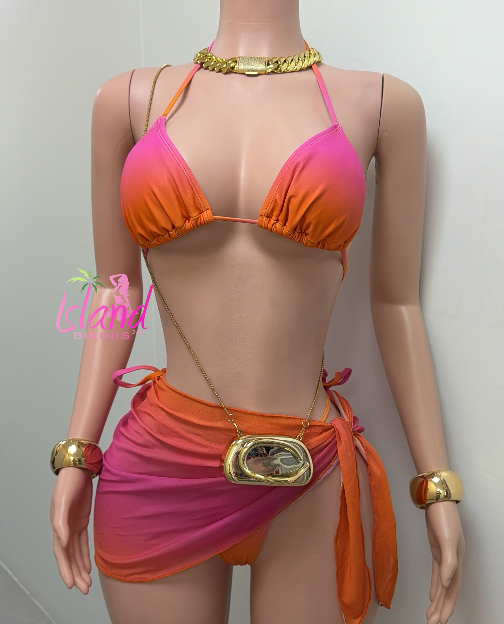 Pink & Orange Ombré Bikini Set – XS | $90 BDS