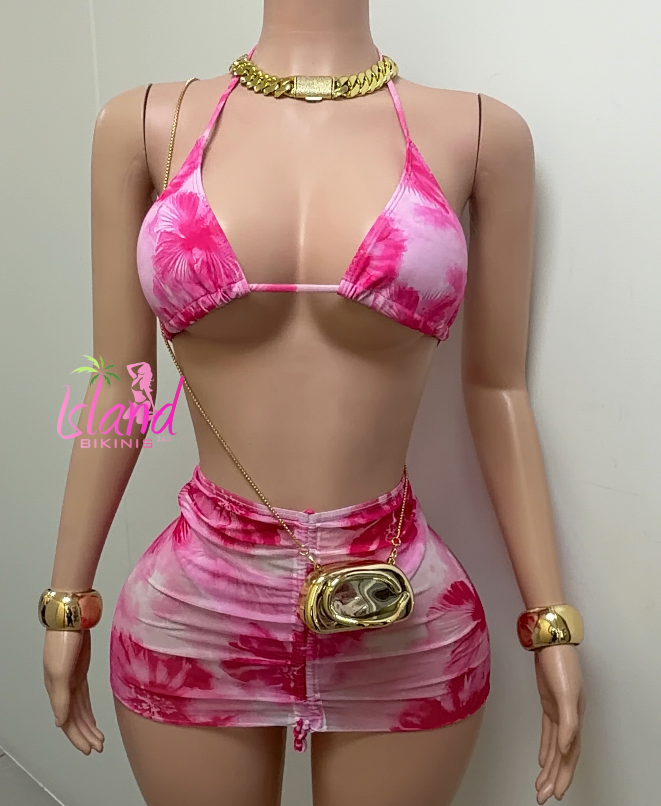 Pink Tie-Dye Bikini Set – $90 BBD | Island Bikinis 246